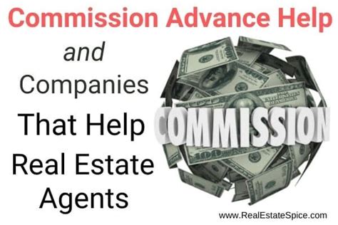 advance commission real estate agents